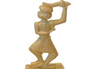 Van Brode Cereal Cracker Jack toy prize figure miniature plastic 1950 collectible mini bakelite Around World fairy tales Burma Burmese knife