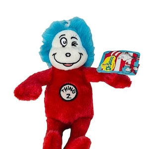 Cat In The Hat Plush Stuffed Animal toy vtg tag figure Dr Seuss Thing 2 two nwt