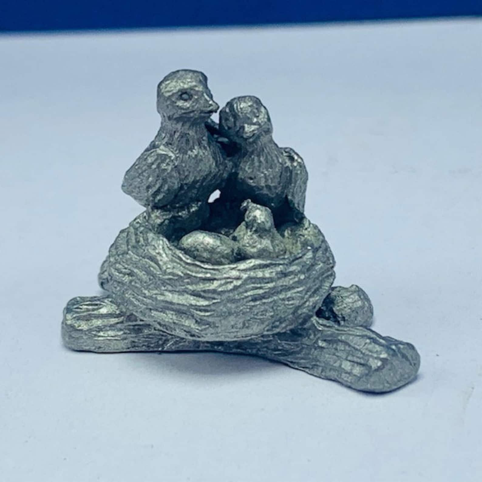 SPOONTIQUES PEWTER FIGURINE Bird Animal Vintage Silver Metal Etsy