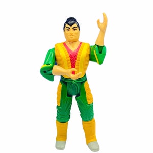 CHUCK NORRIS FIGURE 1986 vintage Kenner karate kommandos commandos toy Kimo green yellow