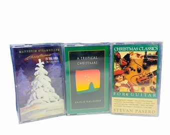Cassette tapes music song album hit vtg set vintage pop rock roll classical religious Christmas holiday stevan pasero tropical chip davis