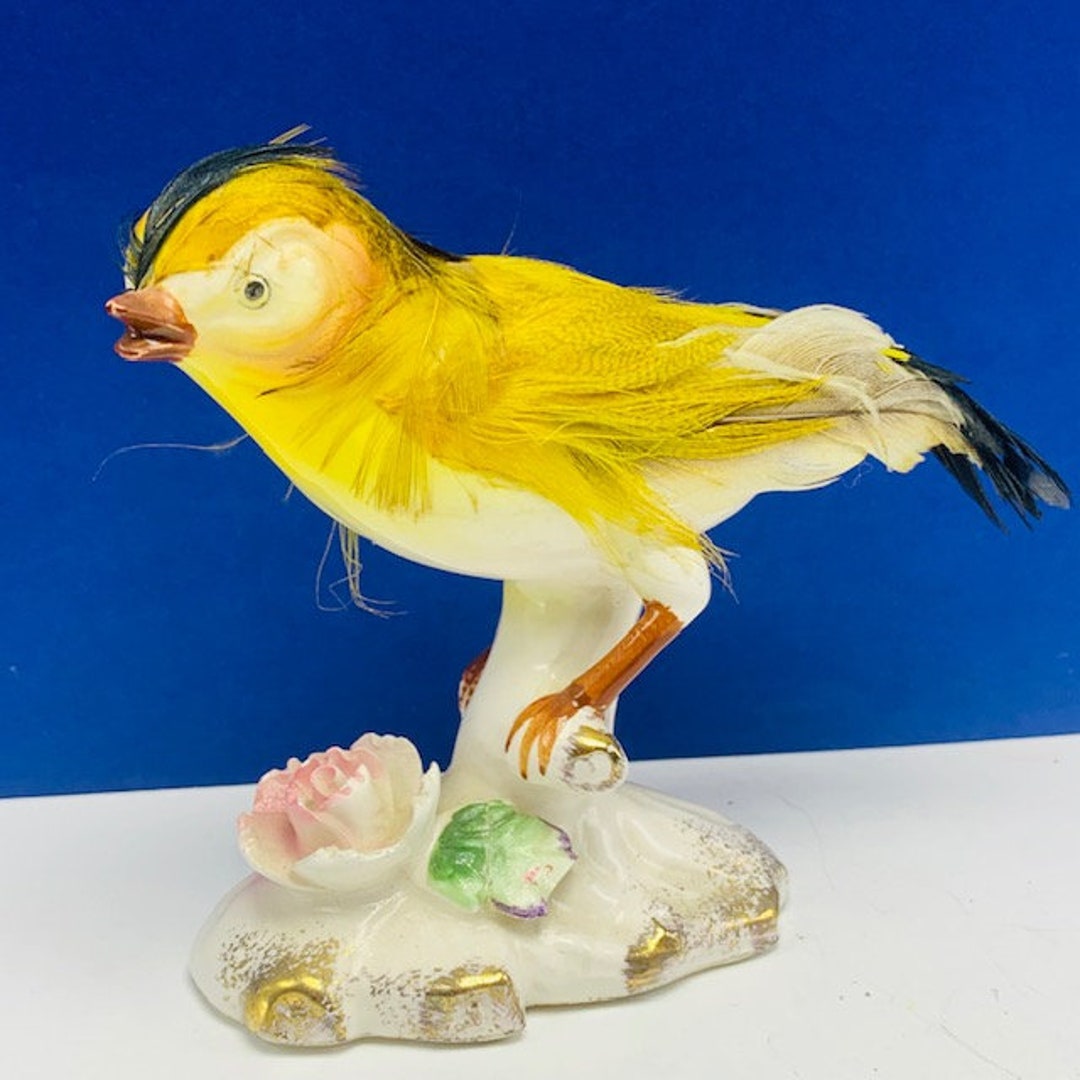 GORT ゴールドフィンチ 鳥 フィギュリン 置物 米国製 GOLDFINCH BIRD FIGURINE Japan Vintage Collectible Vtg Sculpture