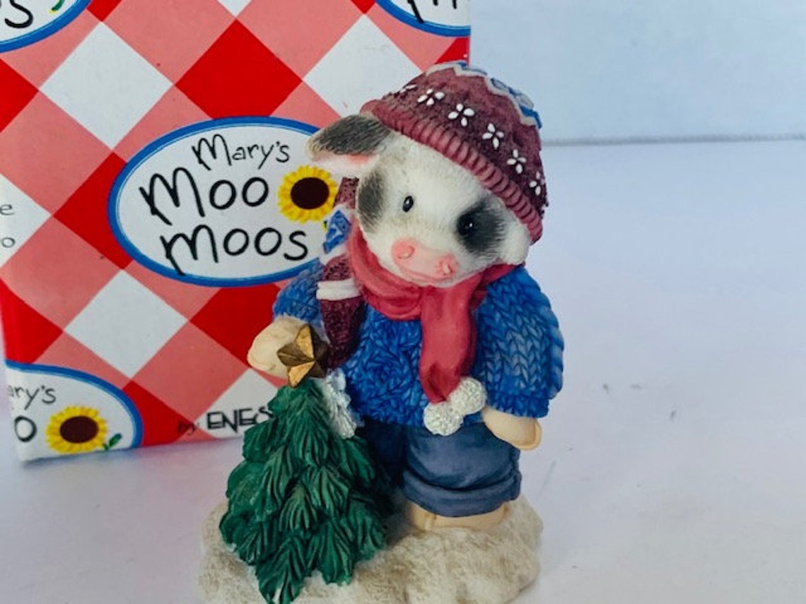 Marys Moo Moos Cow Figurine Enesco Vintage Anthropomorphic | Etsy