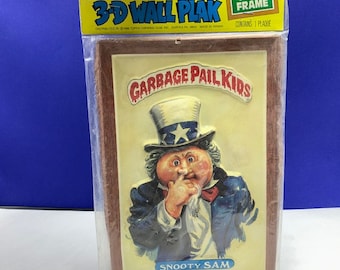 GARBAGE PAIL KIDS vintage trading card game puzzle topps advertising imperial toys gpk vtg 1986 3-D wall plak plaque Snooty Sam sealed AC2