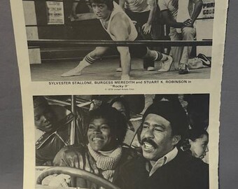 Vintage print advertentie 1980 reclame 11 x 8 film voor het inlijsten van Rocky Jerry Lewis Zorro
