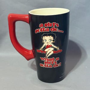 Vintage Betty Boop Becher Schale Trinkglas Figur Pudgy Felix King Funktion Lippen