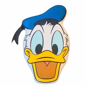 Walt Disney chair seat back cushion head rest vtg Donald Duck wall decor sign