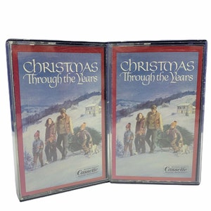 Fitas cassete músicas músicas vtg conjunto lote misto 2 pares vintage rock pop Natal ao longo dos anos feriado 1 e 2