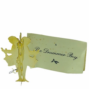 DANBURY MINT ORNAMENT 24K gold Christmas holiday vintage vtg figurine xmas decor gift tree coa card drummer boy drum A1