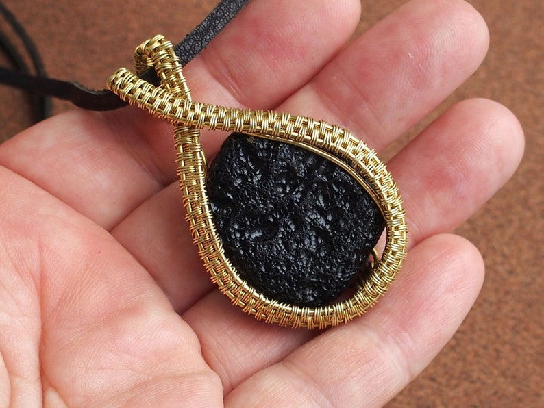 Pendant of Flat Tektite in the rough