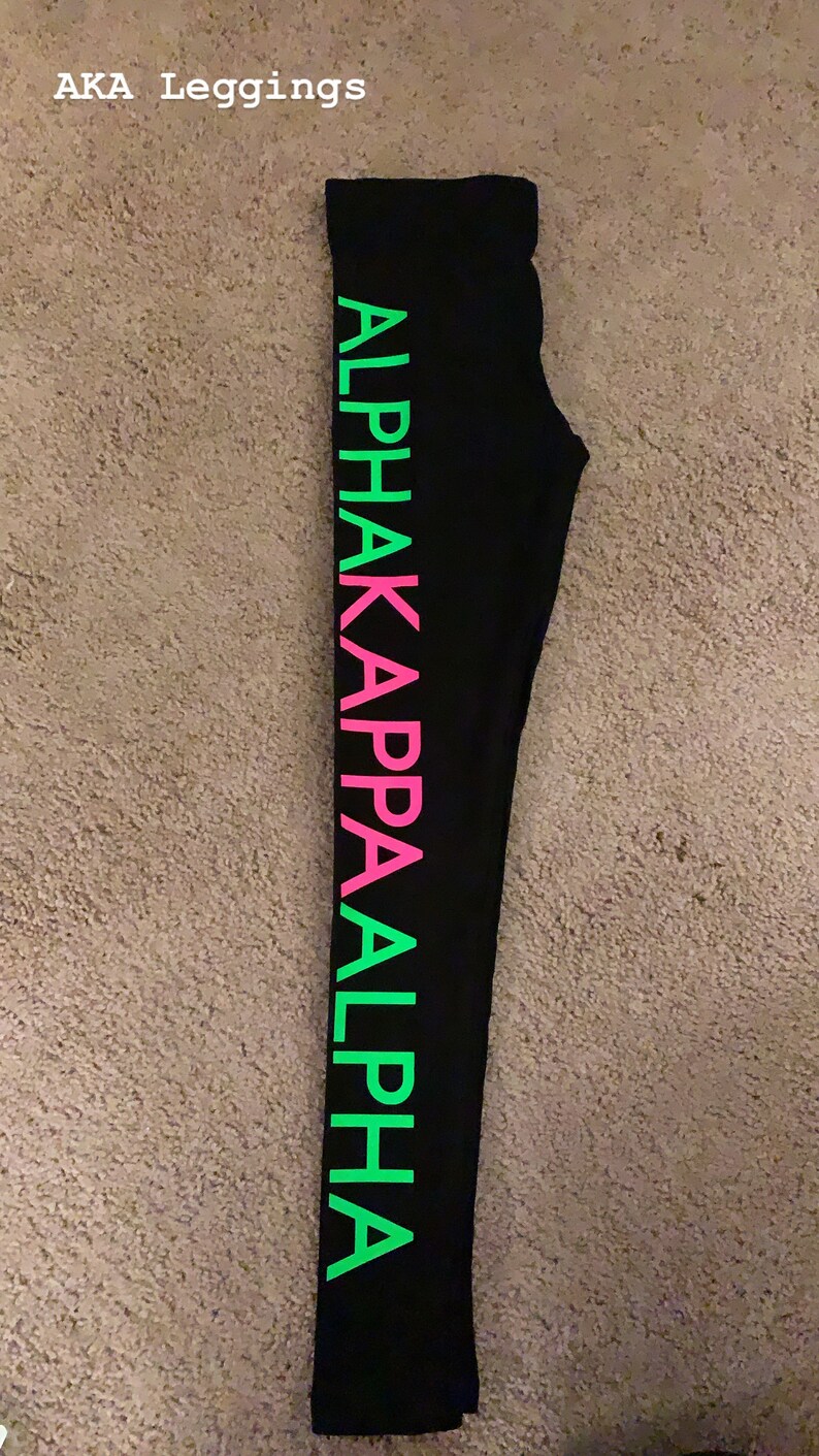 Alpha Kappa Alpha Legging/ AKA Custom Legging | Etsy