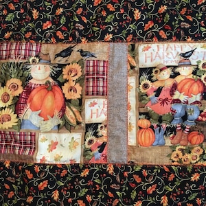 Fall scarecrow table runner