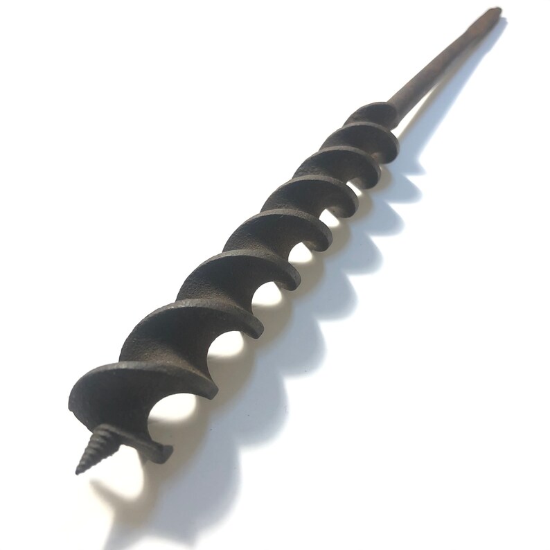 Large Vintage Wood Auger Drill Bits for Hand Drill Etsy