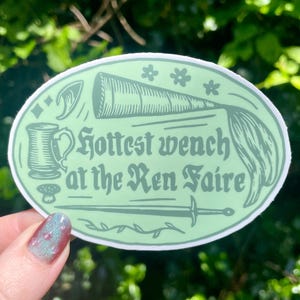 REN FAIRE STICKER, sticker, ren faire, renaissance faire, wench, cottagecore, fantasy, medieval, renaissance, renaissance festival, art