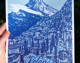VELARIS ART PRINT, Linocut Print, Acotar print, Acotar art, Starfall, Velaris Print, Velaris Art, court of dreams, city of starlight