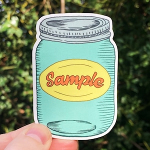 PROBE JAR AUFKLEBER, Probe in einem Glas Aufkleber, Phishing-Aufkleber, Phishing-Druck, Phishing-Kunst, Phan Kunst, Phishing Küken