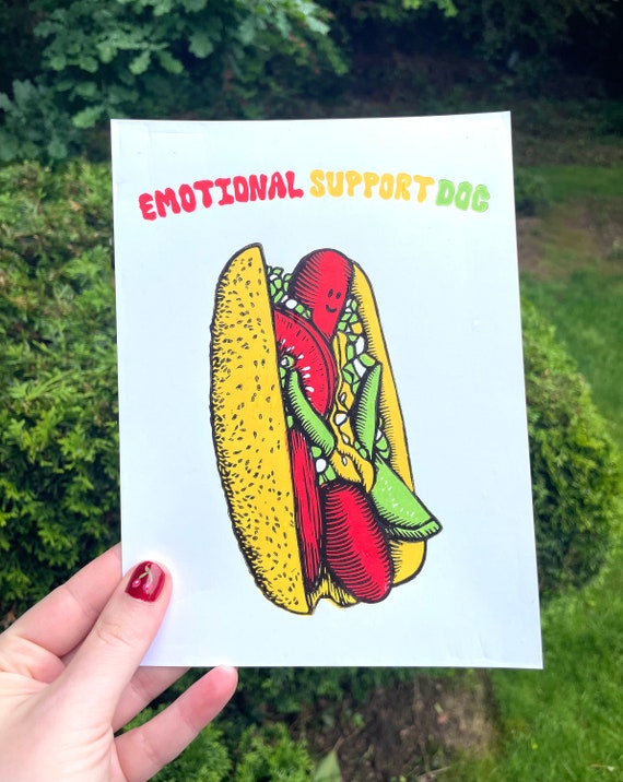 CHICAGO DOG PRINT, Chicago Dog, Hot Dog, Emotional Support Dog, Hot Dog art, Hot Dog Print, Chicago, Chicago Dog art, Chicago Dog print