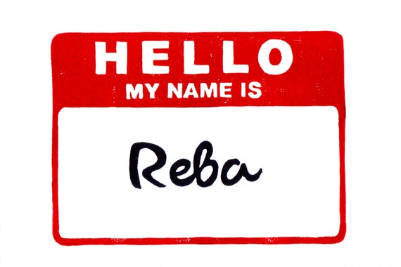 REBA PRINT, Linocut print, Hello my name is Reba, Phish Print, Phish art, Phan art, Coconuts and Chloroform