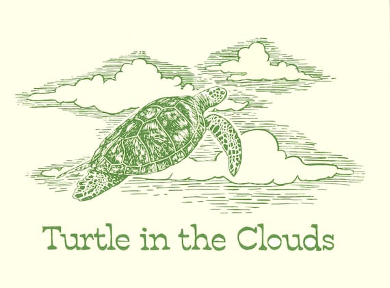 Turtle in the Clouds Print, Phish Print, Phish Poster, Kasvot Vaxt Print, Kasvot Vaxt Art