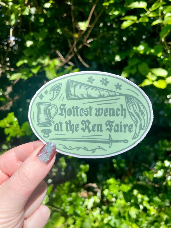REN FAIRE STICKER, sticker, ren faire, renaissance faire, wench, cottagecore, fantasy, medieval, renaissance, renaissance festival, art