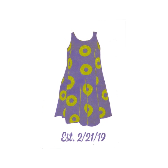 FISHMAN DRESS PRINT, Fishman Mexico Print, Phish Art, Phan Art, Maya Riviera, Green Purple Mumu