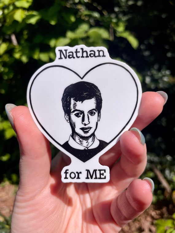 NATHAN for ME STICKER, Nathan for you, Nathan Fielder, The Rehearsal, The Curse, Funny sticker, linocut print, funny, cute