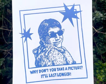 Pre-venta, impresión en linóleo de Peewee, La gran aventura de Peewee, linograbado, lámina artística, impresión en bloque, arte de pared, decoración, Peewee