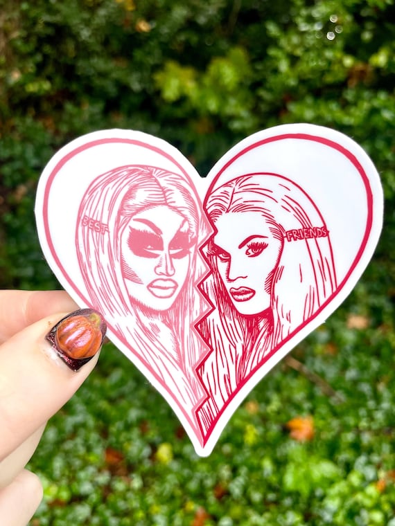 TRIXIE and KATYA STICKER, trixie, trixie mattel, katya, katya zamolodchikova, drag queen, drag race, ru paul, sticker, vinyl, Unhhhh, drag
