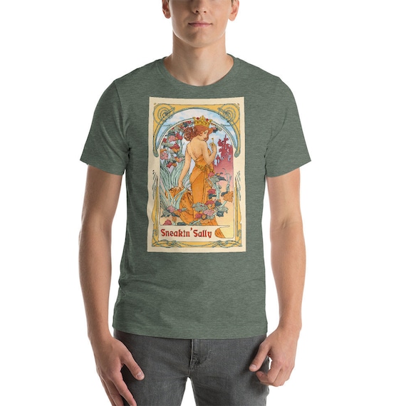 SNEAKIN SALLY SHIRT, Phish Shirt, Phan art, Sneakin Sally, Alphonse Mucha