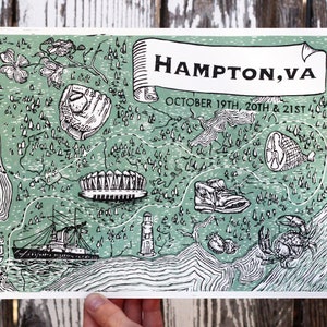 HAMPTON PHISH PRINT, Phish poster, Phish print, Phish Art, Virginia, Phan Art