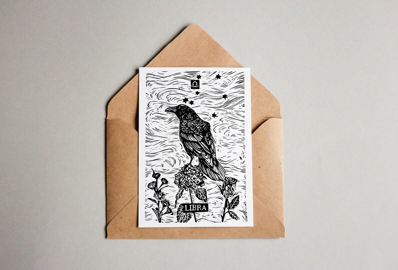 Printable LIBRA BIRTHDAY CARD Printable Card Instant - Etsy