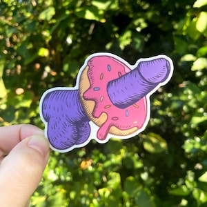 DICK DONUT STICKER, Dick sticker, donut sticker, phish, phish sticker, phish art, phan art, phish print, phish chicks, phish dicks