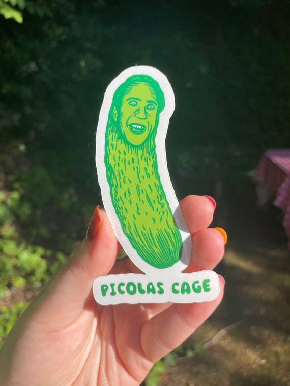 PICOLAS CAGE STICKER, Picolas Cage, Picolas Cage Art, Picolas Cage Print, Nicolas cage, Nicolas cage sticker, Nicolas Cage art, Pickle, cute