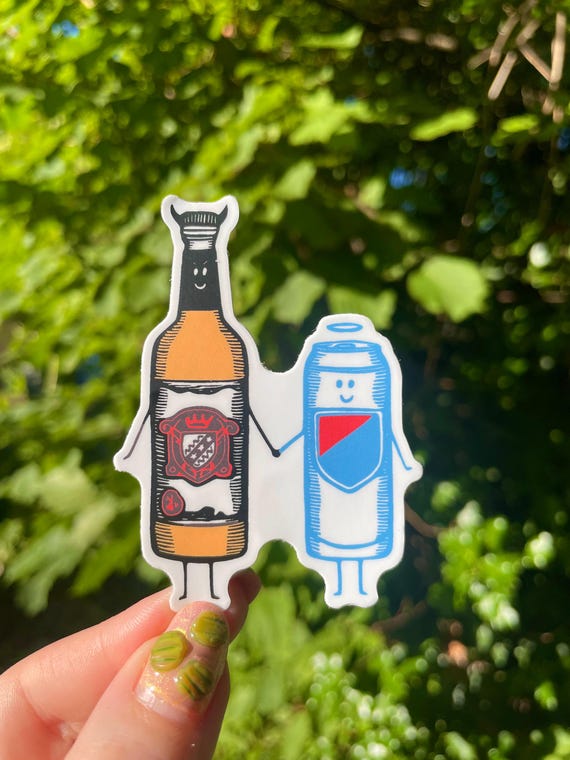 CHICAGO HANDSHAKE STICKER, sticker, chicago, chicago handshake, malort, illinois, old style, beer, liquor, vinyl, stickers, funny, cute