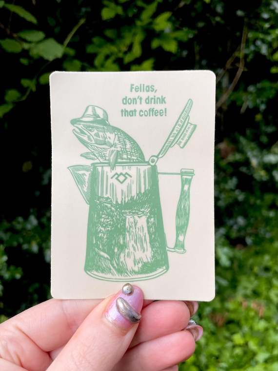 Fish in Percolator Sticker, Twin Peaks, Sticker, Vinyl, Pete Martell,