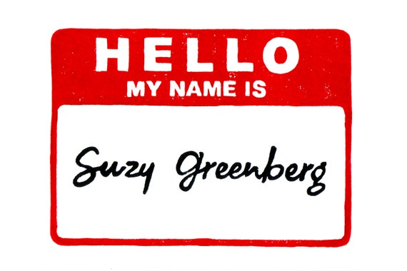 SUZY GREENBERG PRINT, Linocut print, Hello my name is Suzy Greenberg, Phish Print, Phish art, Phan art