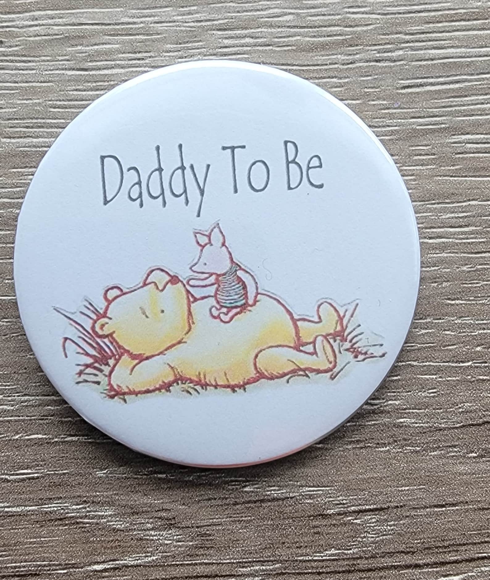 Classic Winnie the Pooh Mommy and Daddy to Be Buttons - Etsy