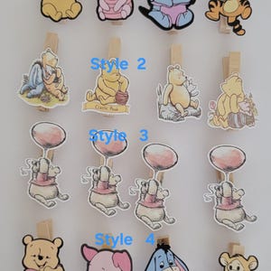 Winnie the Pooh & Friends Mini clothepins for party favors