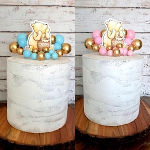 Winnie The Pooh  Cake Topper with Balloons