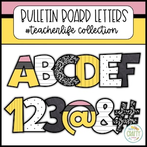 Bulletin Board Letters | #TeacherLife Collection | School Supplies Decor | Print & Go Format