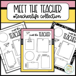 Meet the Teacher Templates | TeacherLife | Editable | Back to School | Open House | Printables