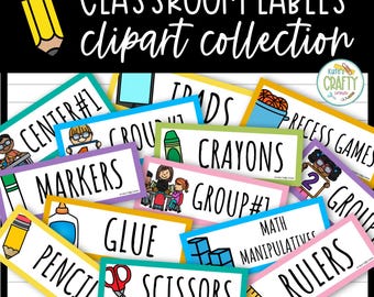 Classroom Labels | Editable | Clipart Collection | Visual Schedule | Classroom Decor | Classroom Management | Homeschool | Printables