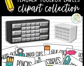Teacher Toolbox Labels | Clipart Collection | Editable | Visual | Classroom Decor | Classroom Management | Homeschool | Printables