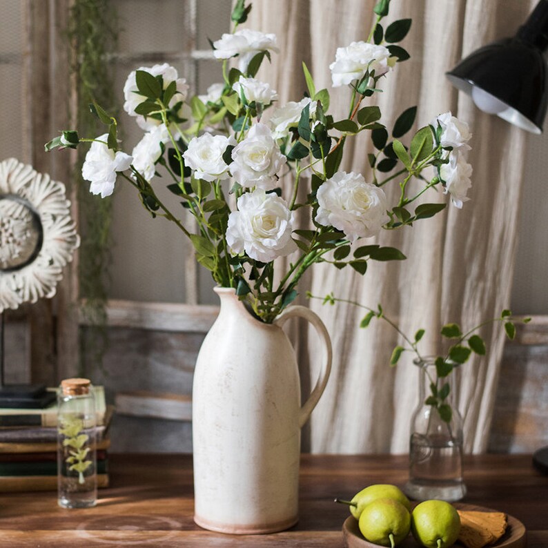 Real Touch Blooming Rose Stem 25 Tall