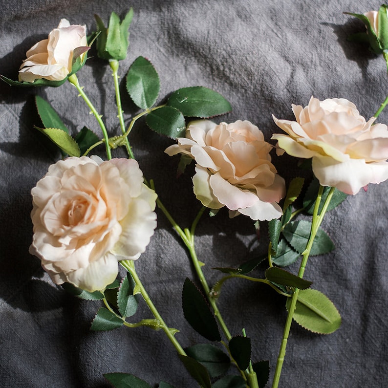Real Touch Blooming Rose Stem 25 Tall