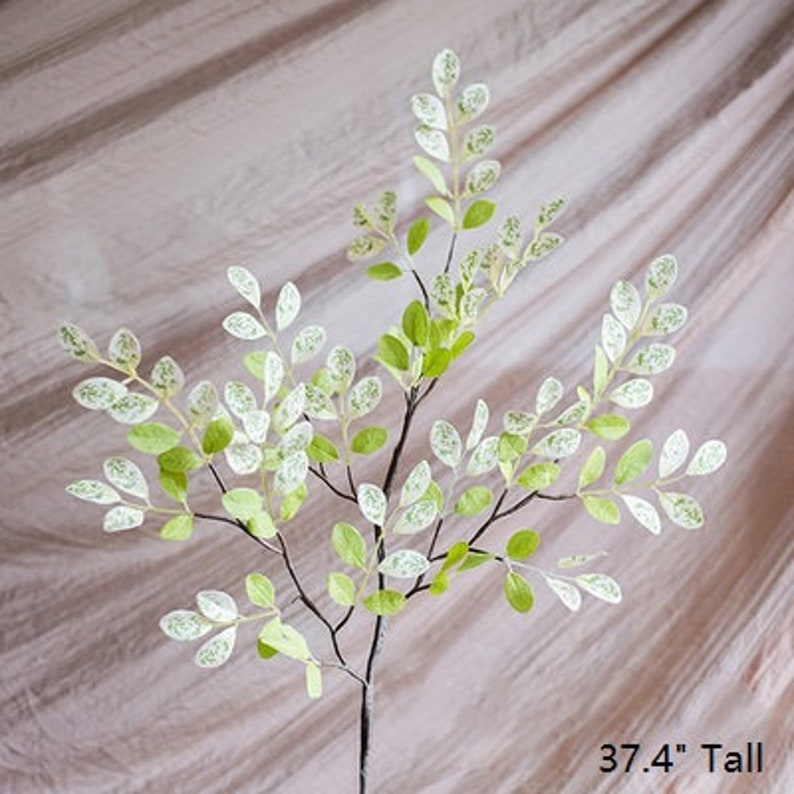 Faux Plant Faux Leaf Fresh Spring Faux Leaf Stem 37 Tall Etsy