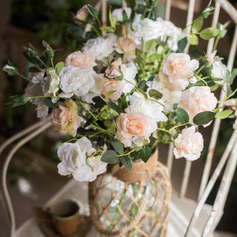 Real Touch Blooming Rose Stem 25 Tall