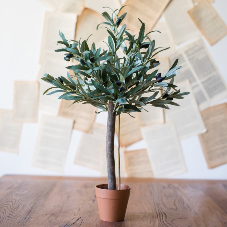 Artificial Small Olive Tree 24 Tall Etsy