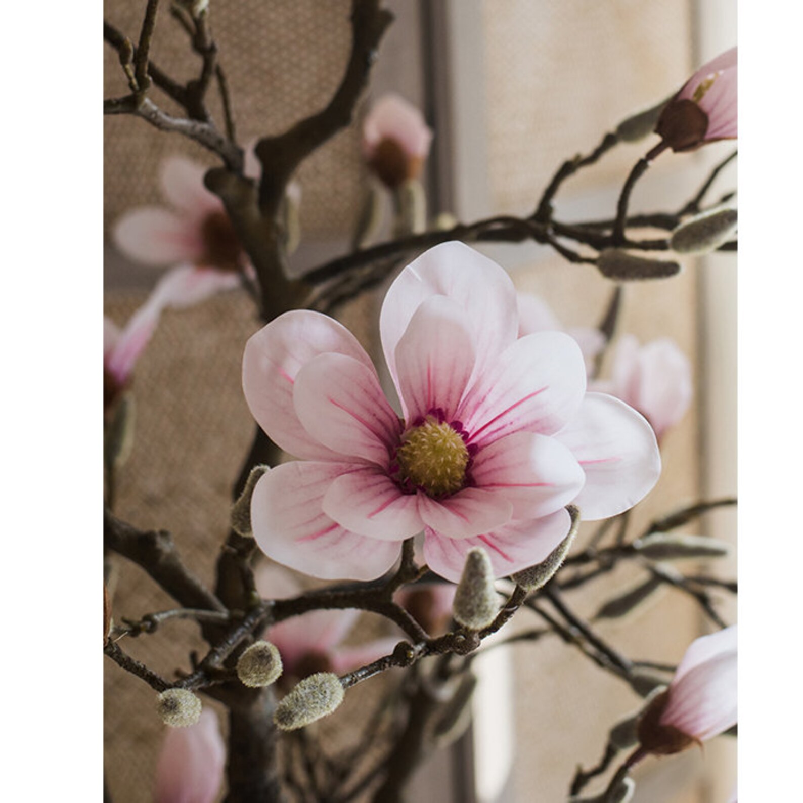 Artificial Pink Magnolia Tree Etsy
