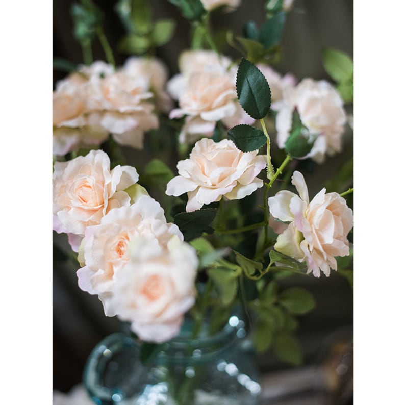 Real Touch Blooming Rose Stem 25 Tall